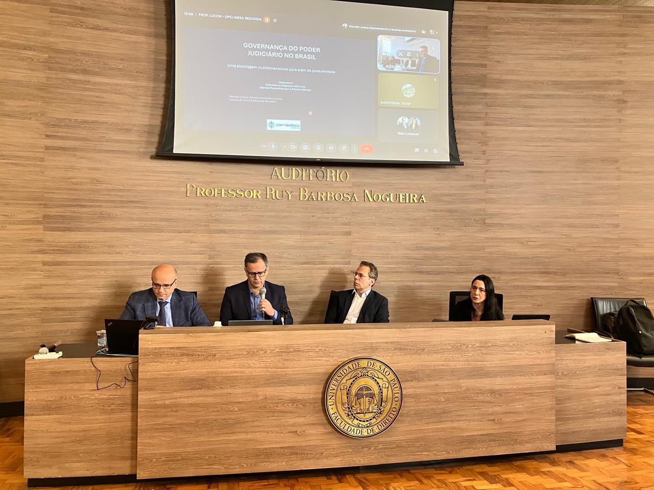 Painel sobre governança do Poder Judiciário na Faculdade de Direito da USP